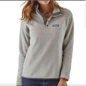 Patagonia Light Gray Snap-T Better Sweater Marsupial Pullover Size M